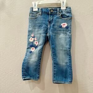 Peek Floral Embroidered Denim Jeans